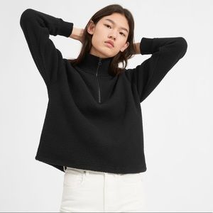 Everlane ReNew Fleece Half-Zip in Black